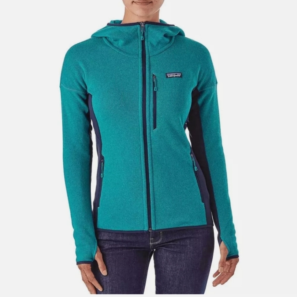 Women's Teal&Navy Patagonia Performance Better Sweater Hoody Small